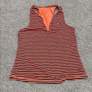 Nike Women's Orange Striped Tank Top